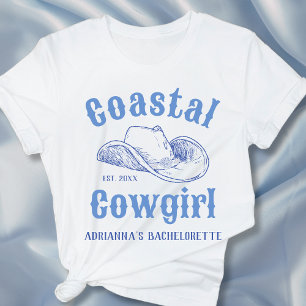 T-shirt Plage de la cowgirl côtière Bachelorette personnal