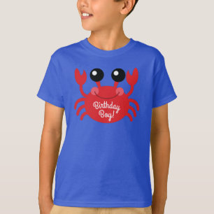 T-shirt Plage de la fête d'anniversaire du crabe