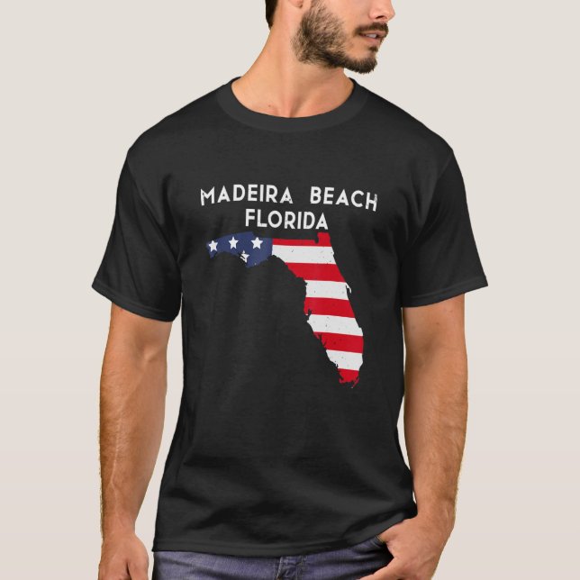 T-shirt Plage de Madeira Floride États-Unis Amérique Voyag (Devant)