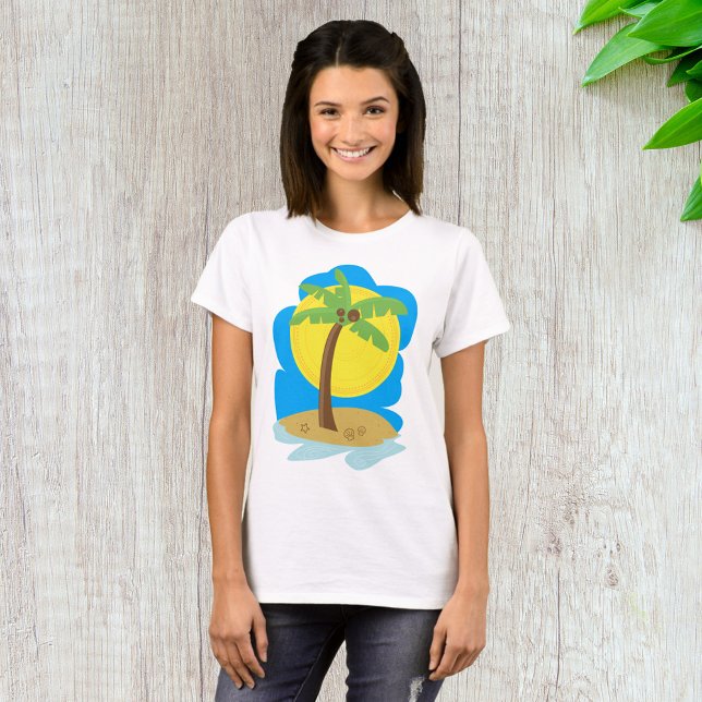 T-shirt Plage de Palm Tree (Créateur téléchargé)