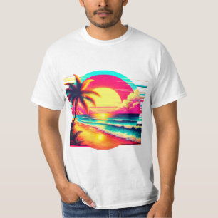 T-shirt Plage de rayures