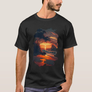 T-shirt Plage de rêve tropicale Détente en mer des vagues