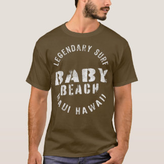 T-SHIRT PLAGE DE SABLE BLANC LÉGENDAIRE POUR SURF - TAMPON