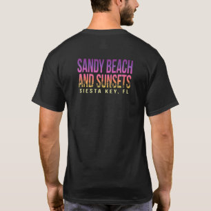 T-shirt Plage de sable et couchers de soleil Siesta Key Et