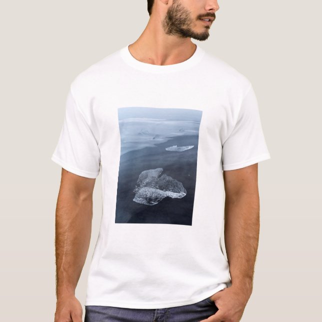 T-shirt Plage de sable noir et glace, Islande (Devant)