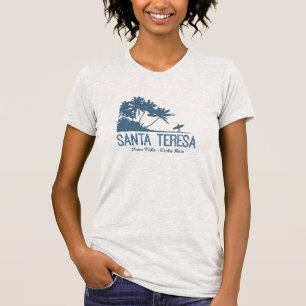 T-shirt Plage de surf de Père Noël Teresa Costa Rica