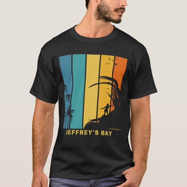 T-shirt Plage de surf Jeffreys Bay Afrique du Sud (Devant)