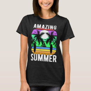 T-shirt Plage de surf vintage Retro Surfing Vacances été