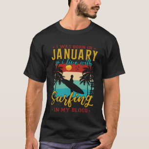 T-shirt Plage de surf vintage Retro Surfing Vacances été