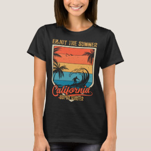 T-shirt Plage de surf vintage Retro Surfing Vacances été
