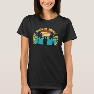 T-shirt Plage de surf vintage Retro Surfing Vacances été