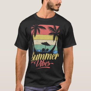 T-shirt Plage de surf vintage Retro Surfing Vacances été