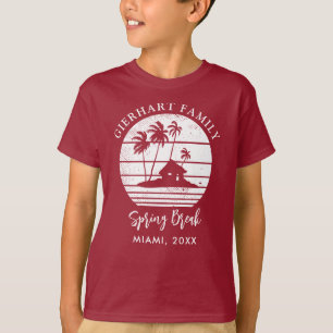 T-shirt Plage de vacances Spring sur mesure Palm Trees