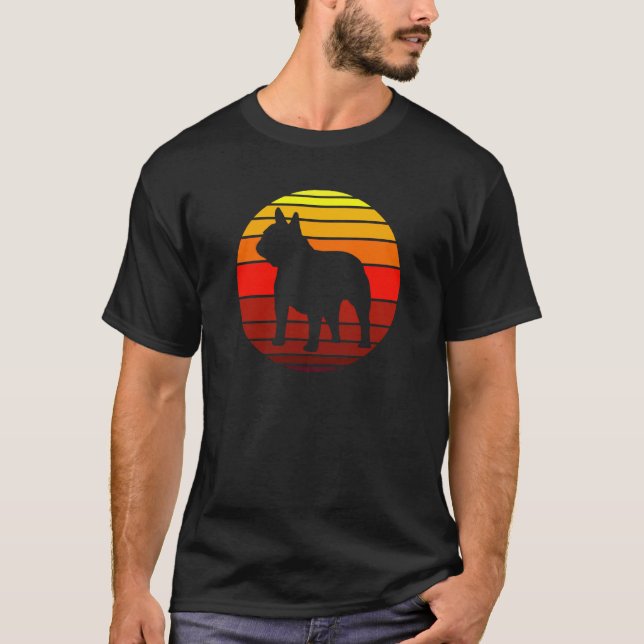 T-shirt Plage d'été rétro de Chien de Chien de France 80s (Devant)