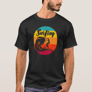 T-shirt Plage d'été Retro Vintage Père Noël Cruz Bear Surf