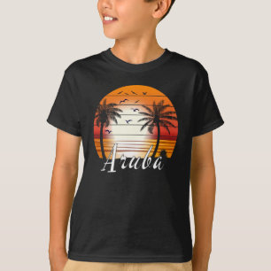 T-shirt Plage d'été vintage Aruba Palm Trees