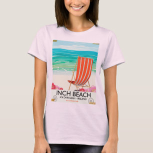 T-shirt Plage d'Inch, An Daingean - affiche de voyage irla