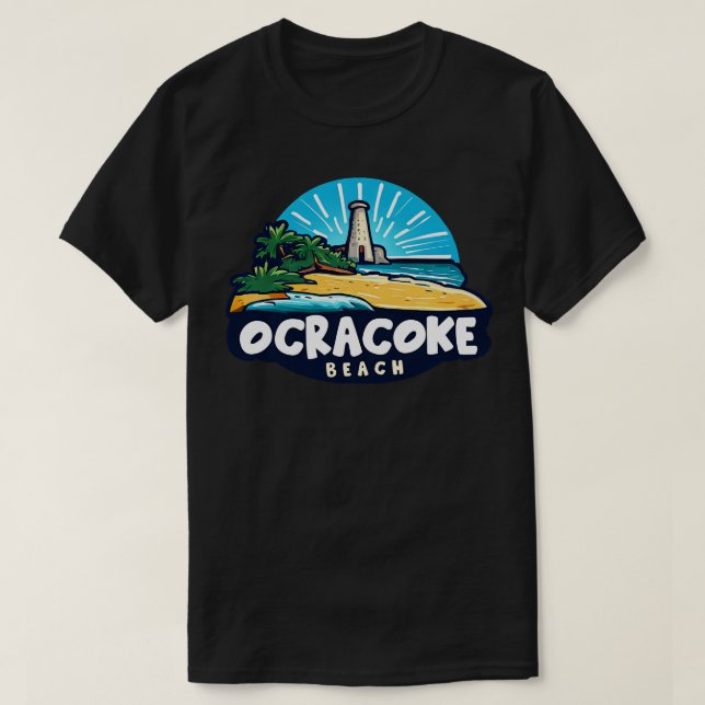 T-shirt Plage d'Ocracoke (Design devant)