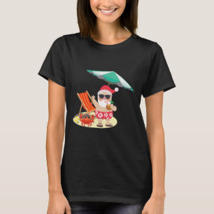 T-shirt Plage du Père Noël Drôle d'été Noël en juillet T