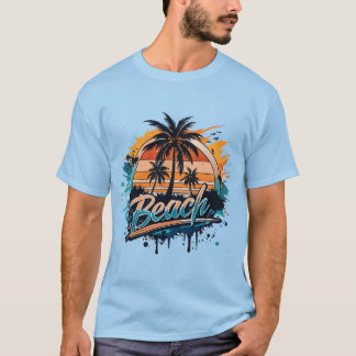 T-shirt « Plage » Éclaboussure lumineuse 