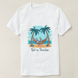 T-shirt Plage Éffrayante esthétique Fantôme Vibes Vacances