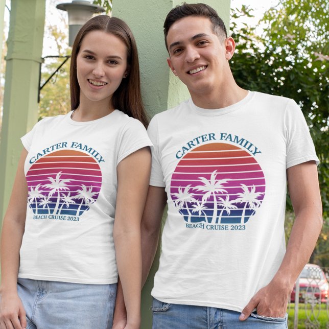 T-shirt Plage Famille Réunion Croisière personnalisée Vaca (Créateur téléchargé)