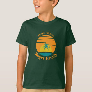 T-shirt Plage Famille Réunion Île Vacances