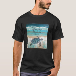 T-shirt Plage Flagler Floride Mer Turtle Lover Côte Blu
