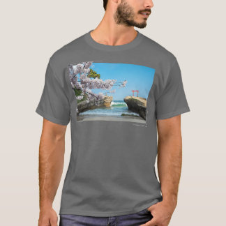 T-shirt Plage japonaise de Sakura Cherry Blossom Tree