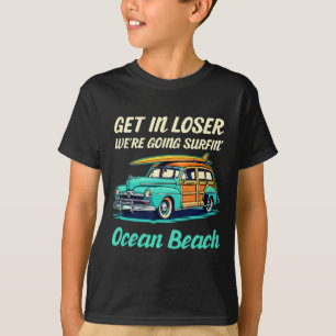 T-shirt Plage océanique San Diego Surf Girl Femmes Hommes