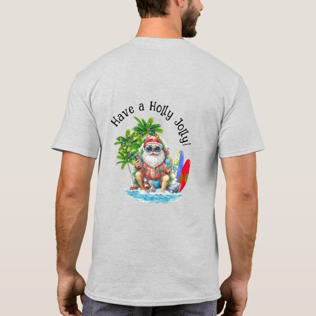 T-shirt Plage Père Noël pour hommes et femmes (Dos)