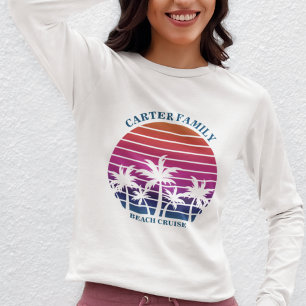 T-shirt Plage personnalisée Palmier Famille Réunion Longue