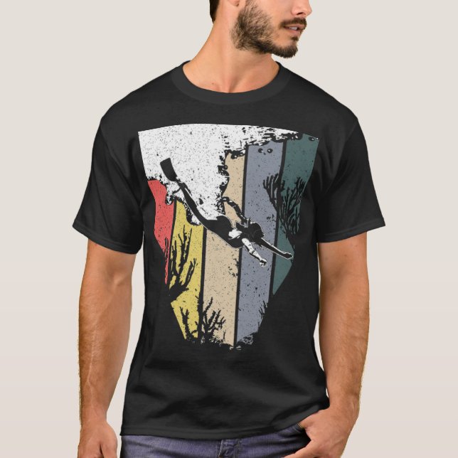 T-shirt Plage Plongée bikini drôle (Devant)