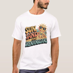 T-shirt Plage Retro Plage Soleil Citation Colorée été
