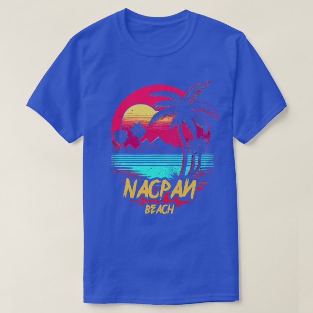 T-shirt Plage Retrowave Nacpan (Design devant)