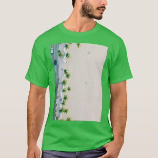 T-shirt Plage Sable Bleu Eau Wave Mer
