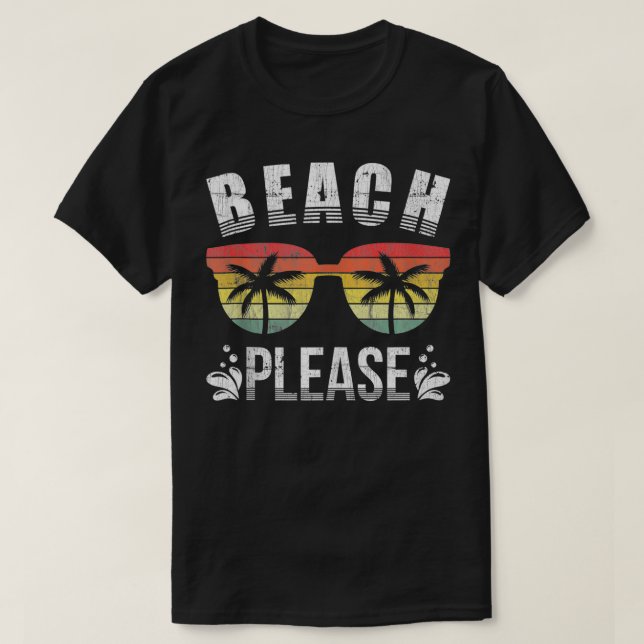 T-shirt Plage S'Il Vous Plaît Plage Funny Vacances Été (Design devant)