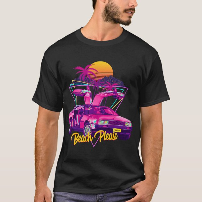 T-shirt Plage S'il vous plaît voiture Futuriste Rétro Suns (Devant)