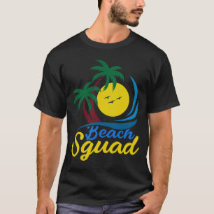T-shirt Plage Squad Amusement Design