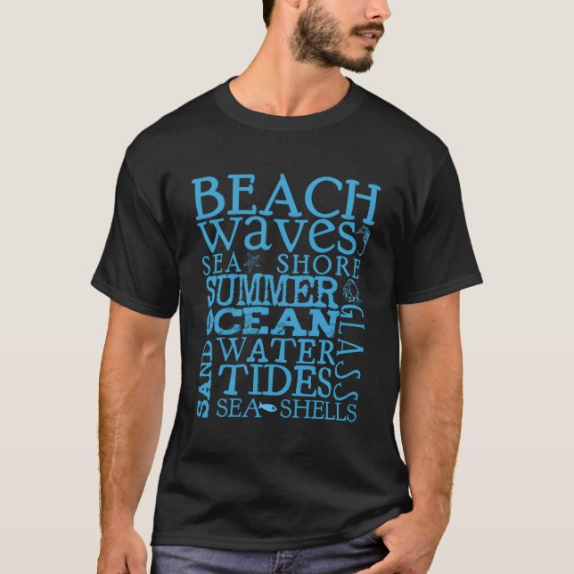 T-shirt Plage T Chemises Pour Hommes Femme Mer Thème (Devant)