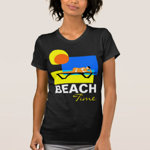 T-shirt Plage Time drôle personnalisable