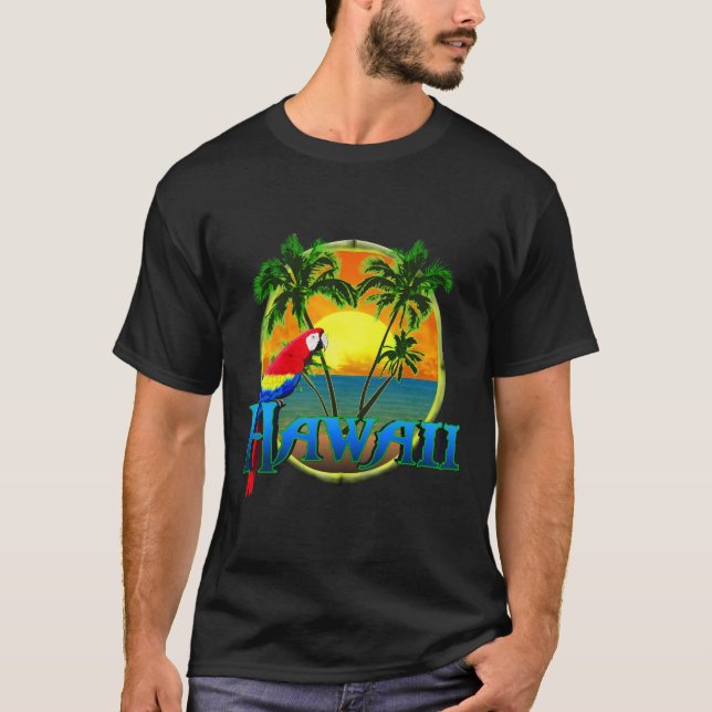 T-shirt Plage tropicale des îles Hawaii (Devant)