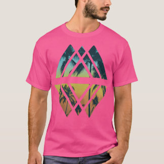 T-shirt Plage tropicale géométrique