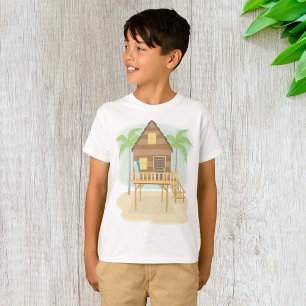 T-shirt Plage tropicale Planches de surf et palmiers