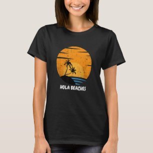 T-shirt Plage Vacances Été Hola Plages Coucher de soleil V