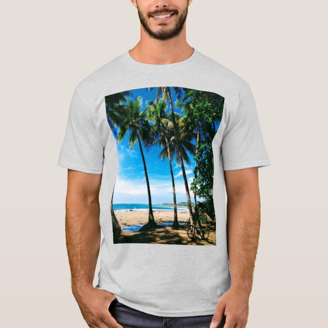 T-shirt Plage vibes à vélo (Devant)