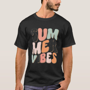 T-shirt Plage Vibes Printemps Pause Été Vacances Pour Homm