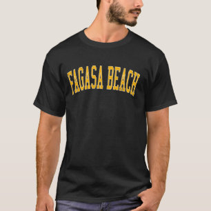 T-shirt Plage vintage de Fagasa Style Varsity Or