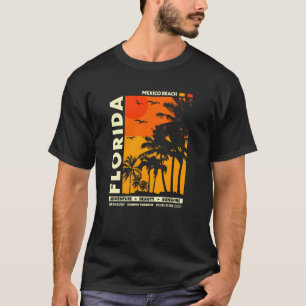 T-shirt Plage vintage de Mexico Beach Floride Coucher de s