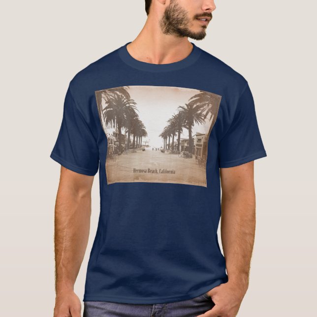 T-shirt Plage Vintage d'Hermosa (Devant)